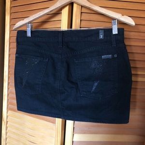 7 For All Mankind Black Mini Skirt 29